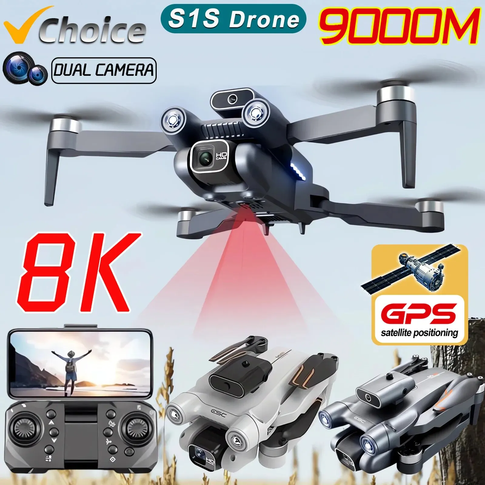 Yeni S1S 5G GPS Drone kamera 8 - Drone Camera With Gimbal incelemesi ve fiyatı
