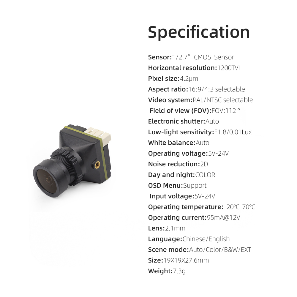 HGLRC L1 FPV Kamera 1200TVL HD - Drone Camera Wide Angle incelemesi ve fiyatı
