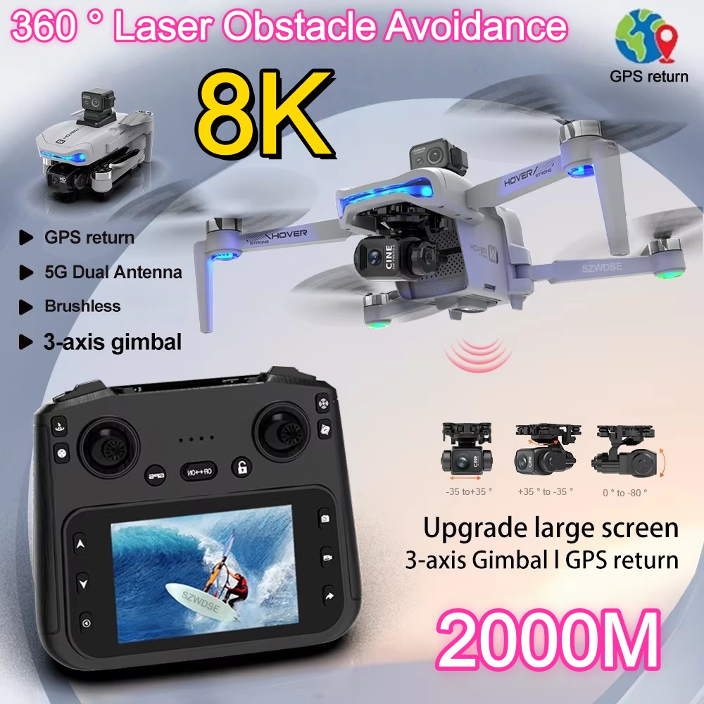 2KM Üç Eksenli Gimbal Drone 8K - Drone Camera With Gimbal incelemesi ve fiyatı